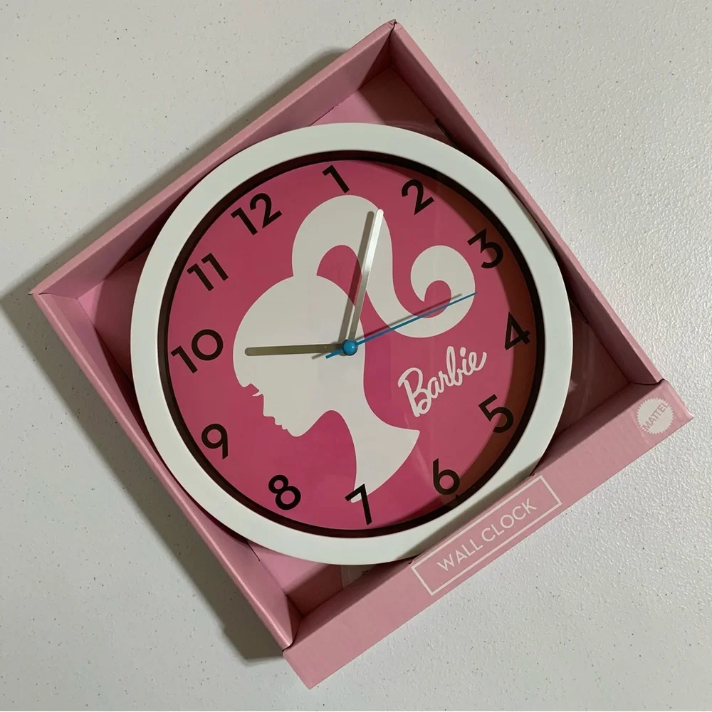 Mattel Barbie Analog Wall Clock-NIB